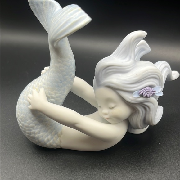 Elegant White Mermaid Figurine